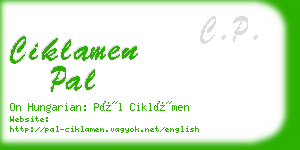 ciklamen pal business card